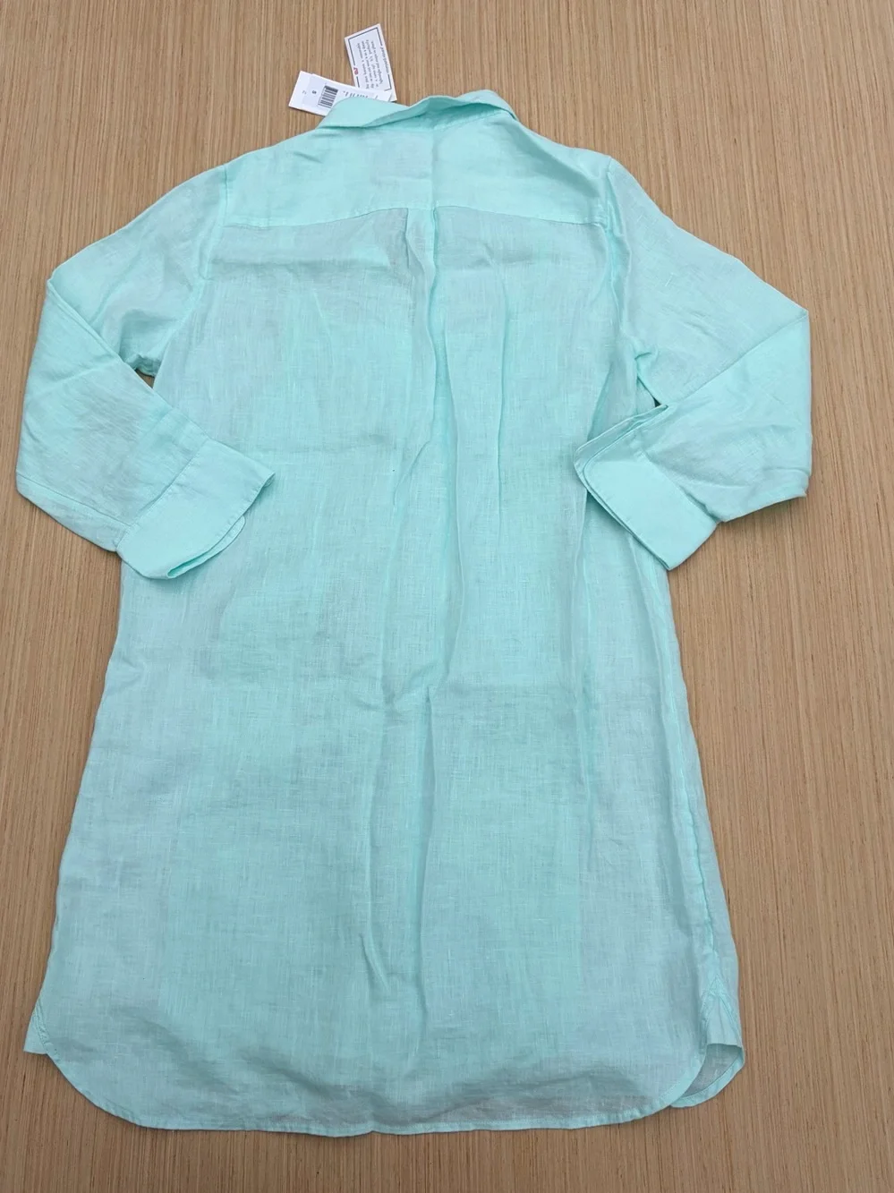 NEW Vineyard Vines Solid Lucaya Coverup Dress Linen Blue Green - Picture 11 of 15